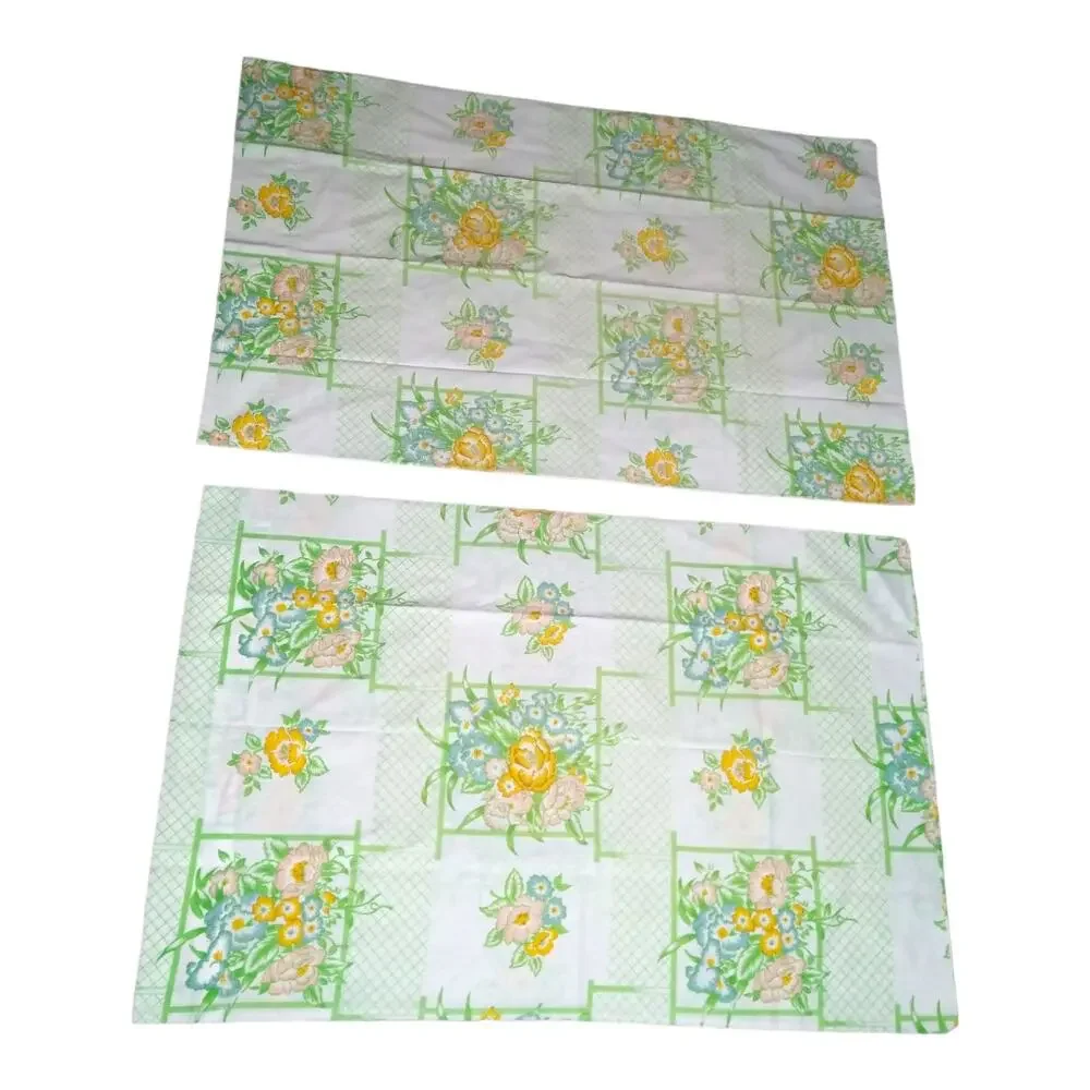 MCM Vintage Cannon Monticello Standard Floral Pillowcases Cottage Retro